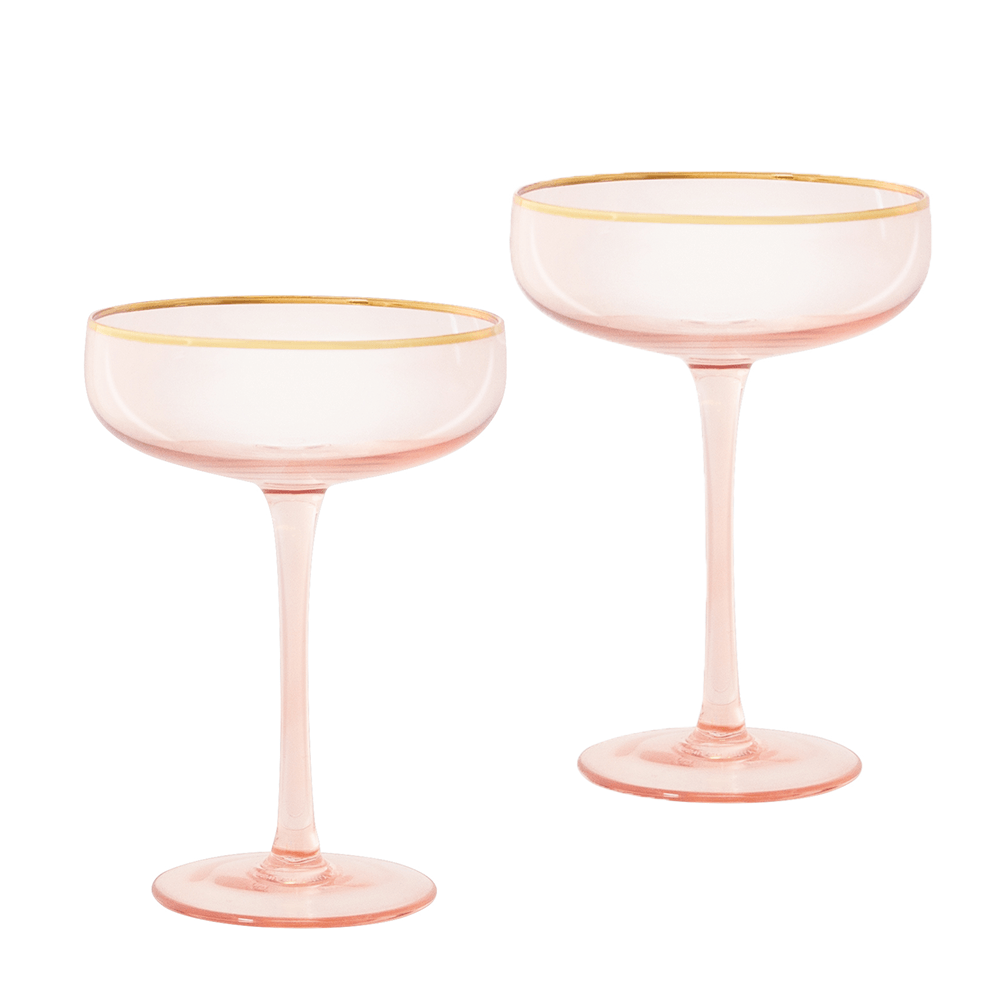 Coupe Rose Crystal - Set of 2