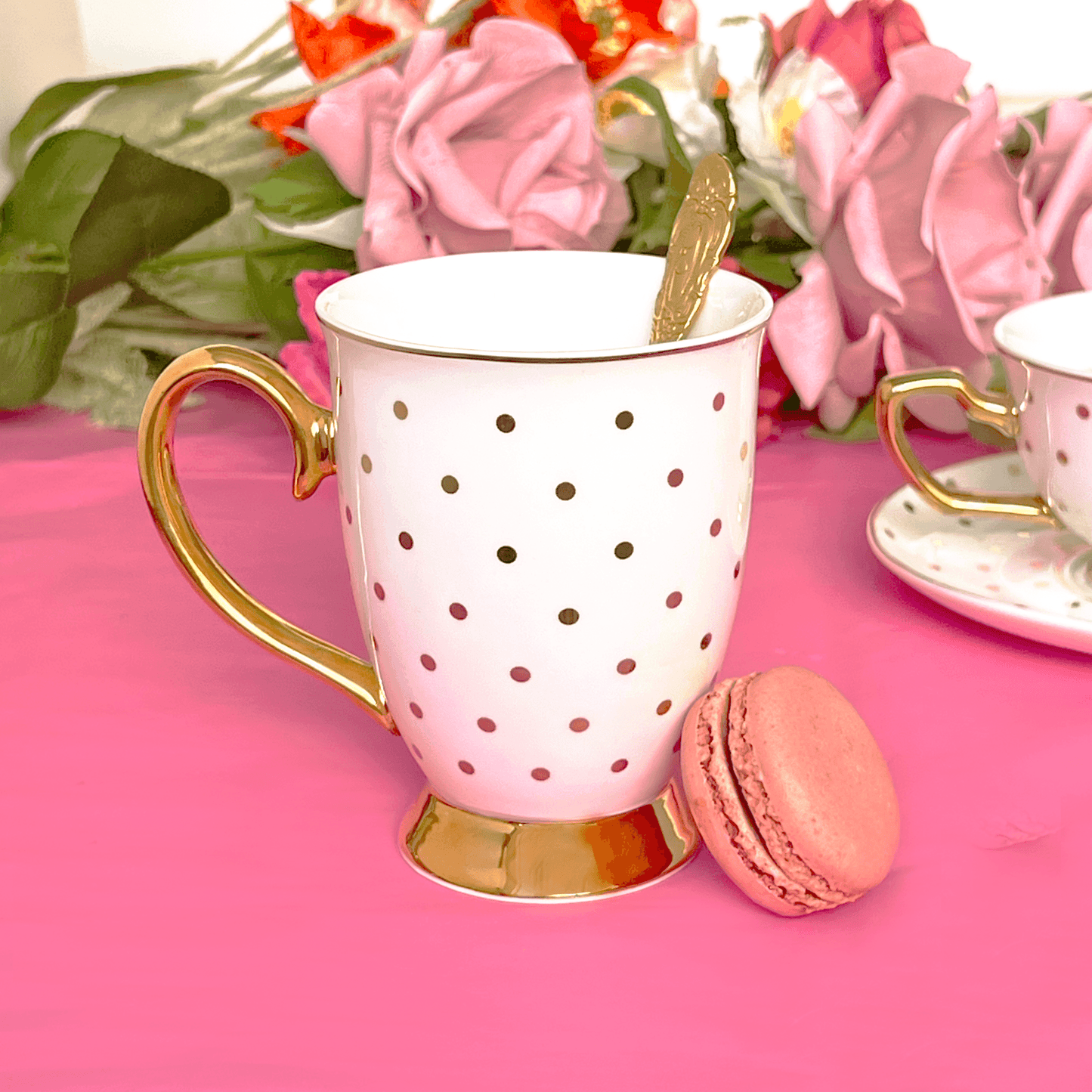 Mug Polka Gold Ivory