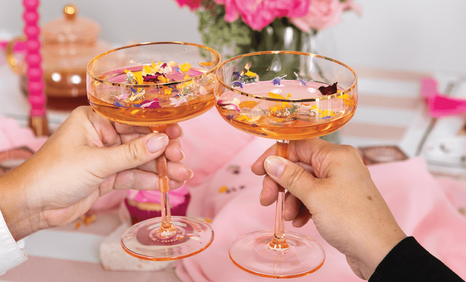 tilting coupe glasses