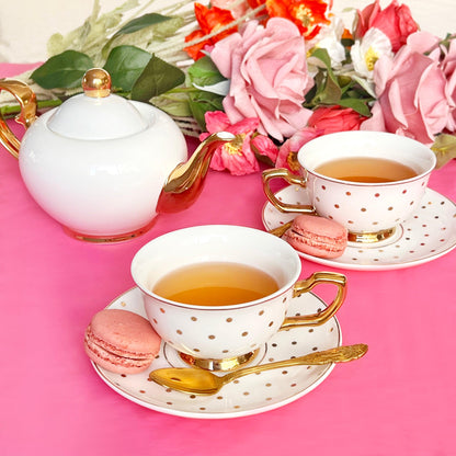 Teacup Polka Gold Ivory