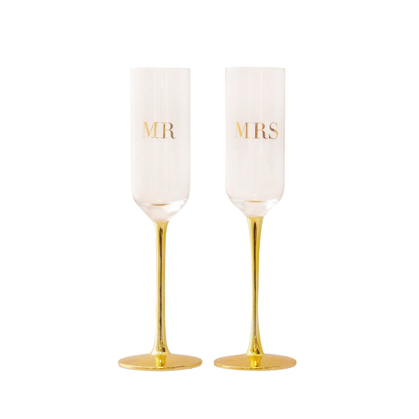 Champagne Flutes Crystal MR & MRS - Set of 2