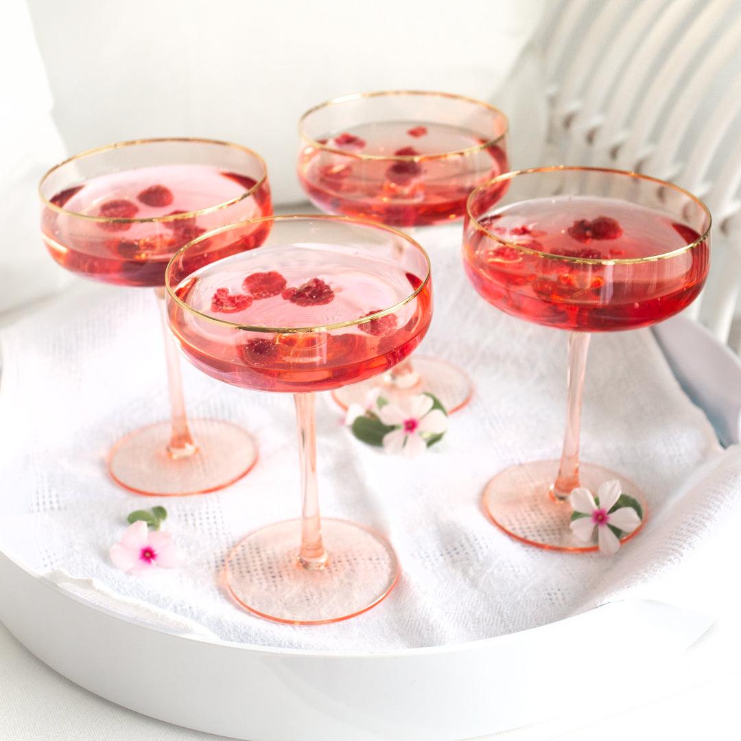 Coupe Rose Crystal - Set of 2